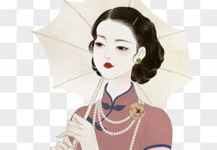 旗袍图片绘画,传统与现代交融的东方风情画卷